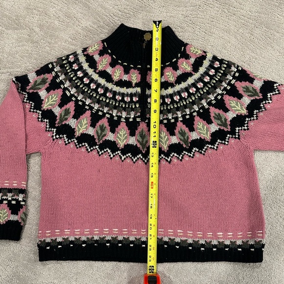 Vintage Icelandic Design Nordic Fair Isle Wool Sweater - Lambswool Angora - Picture 7 of 7
